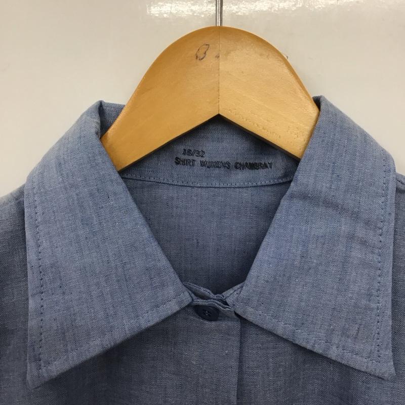 古着 USED シャツ、ブラウス 長袖 長袖シャツ 無地シャツ カラーシャツ 無地 水色 / ライトブルー /  レディース USED 古着 中古 10147823