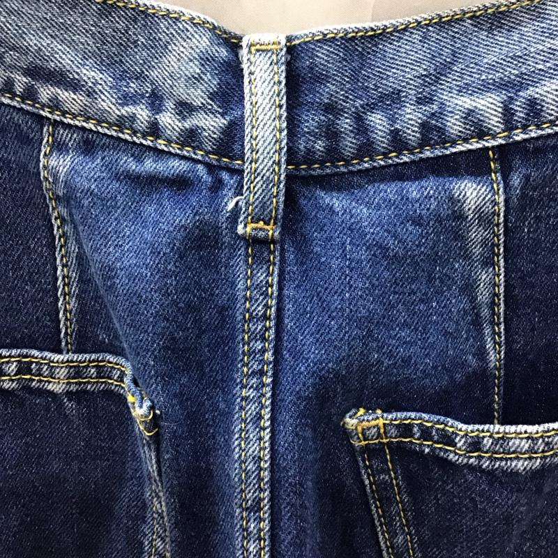 マウジー MOUSSY スカート ひざ丈スカート 0107ST11-0350 デニムスカート タック入り 0 無地 青 / ブルー /  レディース USED 古着 中古 10115470