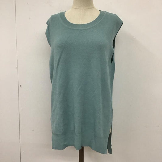 フリーダム Freedom ベスト ベスト ニットベスト ノースリーブニット クルーネック FREE 無地 青 / ブルー /  レディース USED 古着 中古 10112200