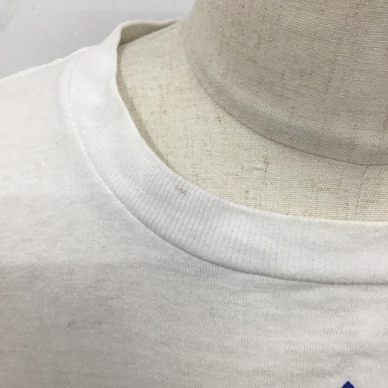 アディダス adidas Tシャツ 半袖 半袖カットソー プリントTシャツ クルーネックカットソー 80s L プリント 白 / ホワイト /  メンズ USED 古着 中古 10126665