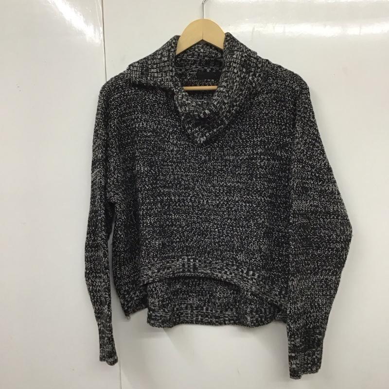 ジーナシス JEANASIS ニット、セーター 長袖 JS261660MC サイドファスナー FREE 無地 黒 / ブラック /  レディース USED 古着 中古 10119362