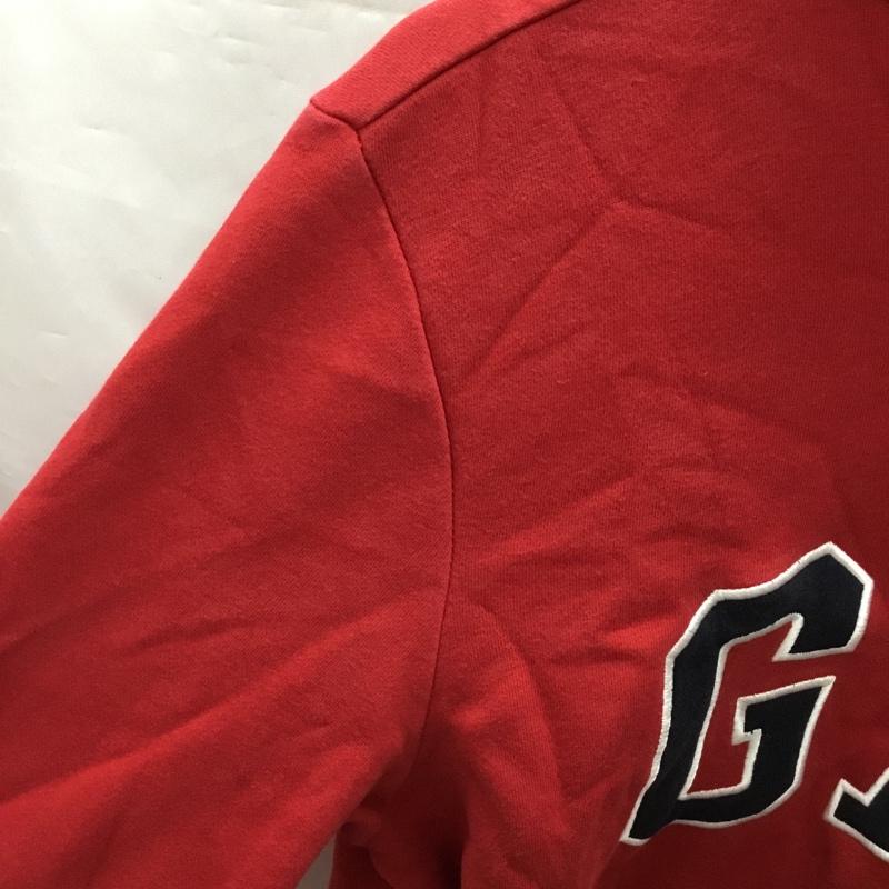ギャップ GAP パーカー 長袖 スウェット 裏起毛 プルオーバー S ロゴ、文字 赤 / レッド /  メンズ USED 古着 中古 10118996