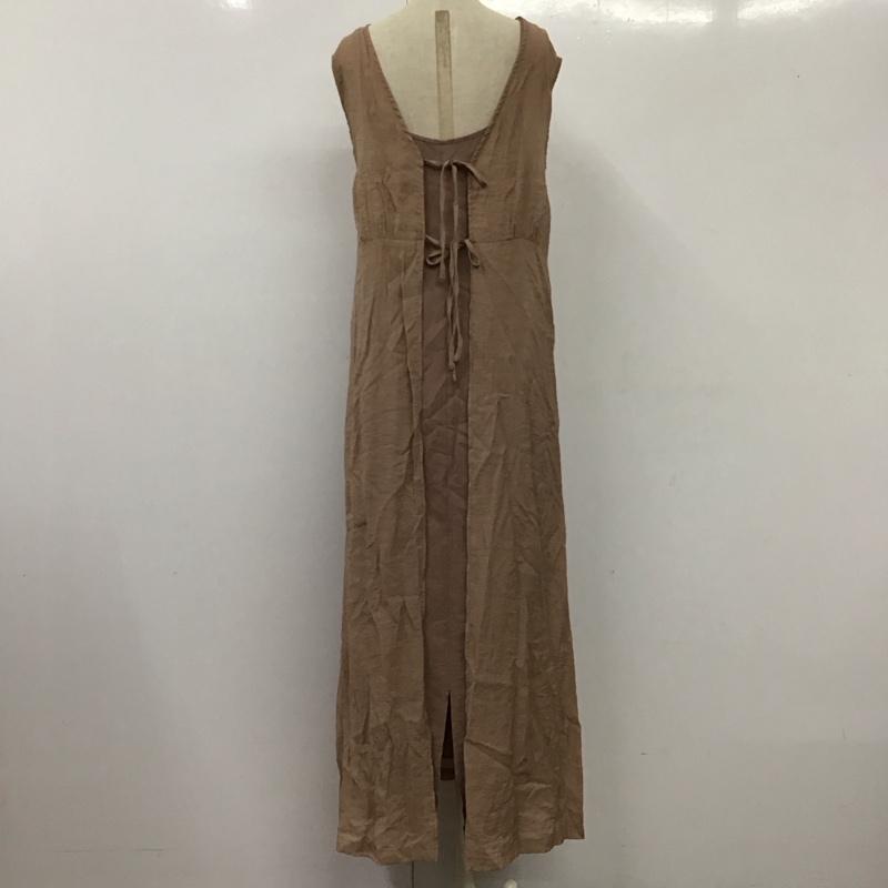 アルシーヴ archives ワンピース ロングスカート PHS20038-IN シアーバックリボンOP キャミOPセット M 無地 茶 / ブラウン /  レディース USED 古着 中古 10114466