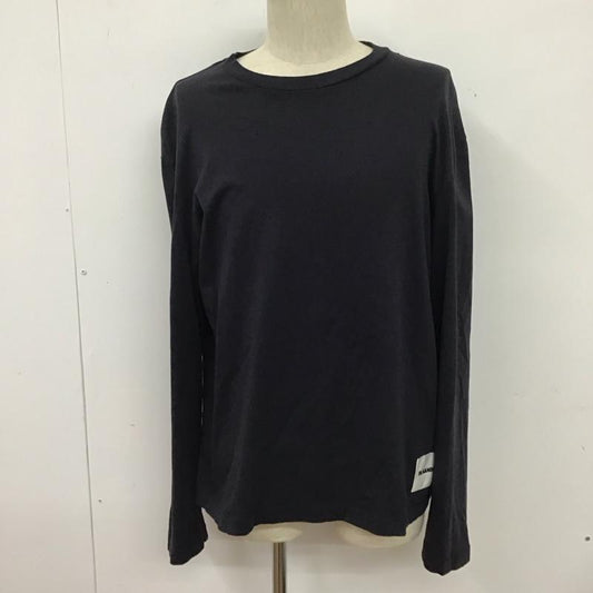 ジルサンダー JIL SANDER Tシャツ 長袖 J47GC0002 クルーネック カットソー ロンT L ロゴ、文字 紺 / ネイビー /  メンズ USED 古着 中古 10124963