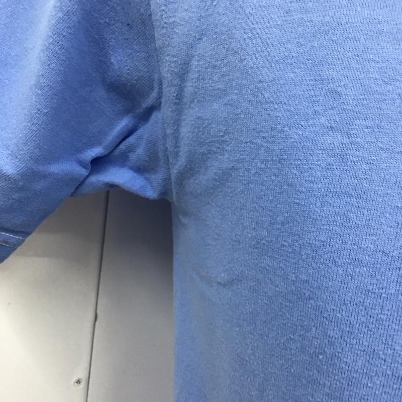 フラットヘッド The Flat Head Tシャツ 半袖 半袖カットソー プリントTシャツ クルーネックカットソー 38 ロゴ、文字 青 / ブルー /  メンズ USED 古着 中古 10117274