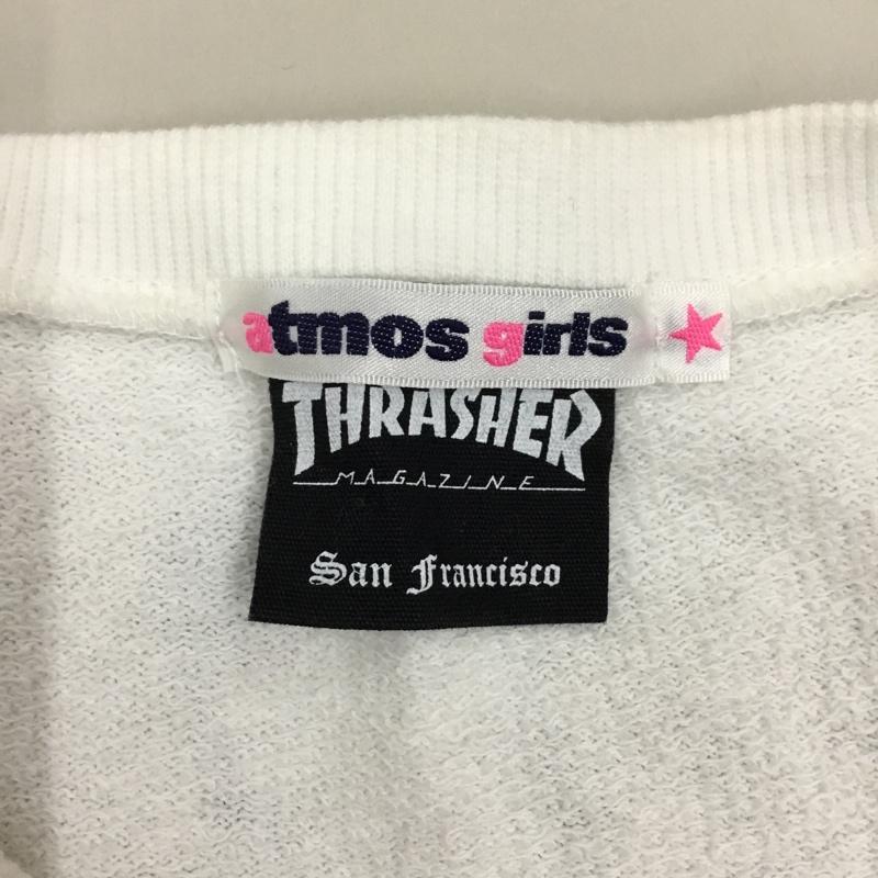 アトモスガールズ atmos girls トレーナー 半袖 THRASHER スウェット ロゴ、文字 白 / ホワイト /  レディース USED 古着 中古 10118493