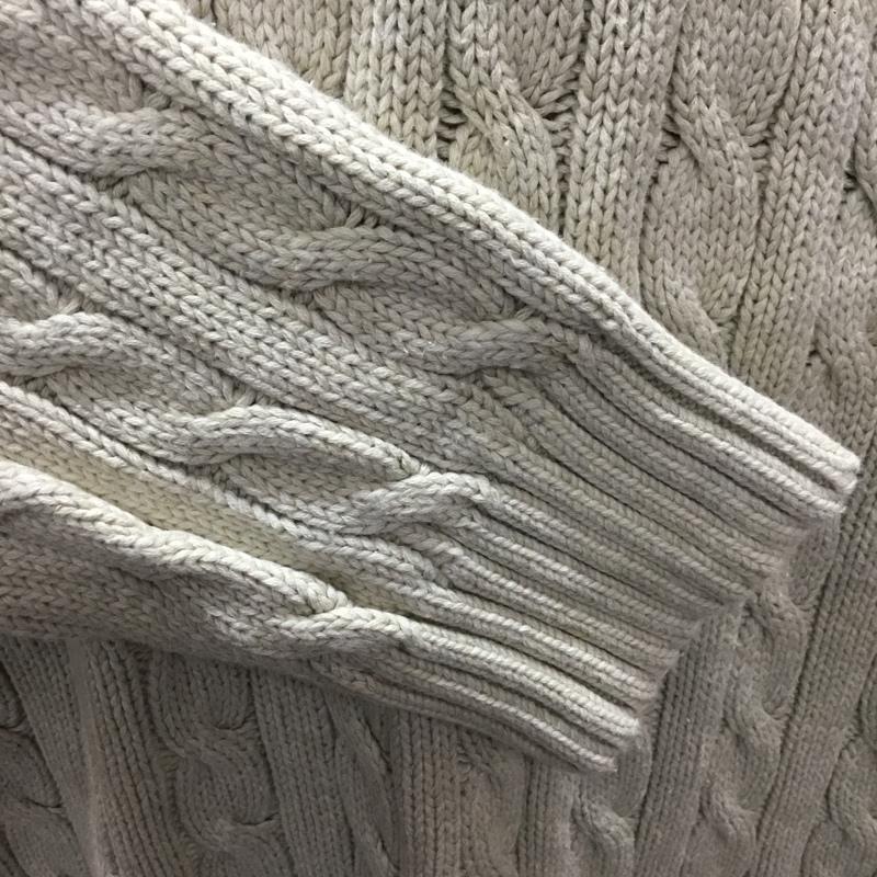 ポロバイラルフローレン Polo by RALPH LAUREN ニット、セーター 長袖 長袖ニットカットソー ニット セーター クルーネックニット XL ロゴ、文字 ベージュ / ベージュ /  メンズ USED 古着 中古 10121677