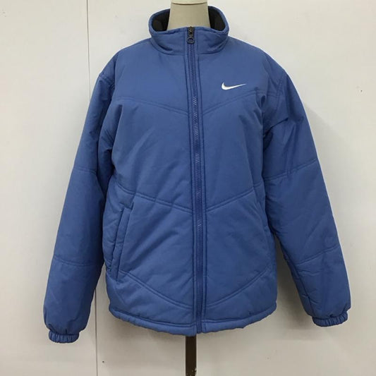 ナイキ NIKE ジャケット、上着 ジャンパー、ブルゾン ジップアップジャケット ジャンパー ジャケット カジュアルジャケット アウター M ロゴ、文字 水色 / ライトブルー /  レディース USED 古着 中古 10123916