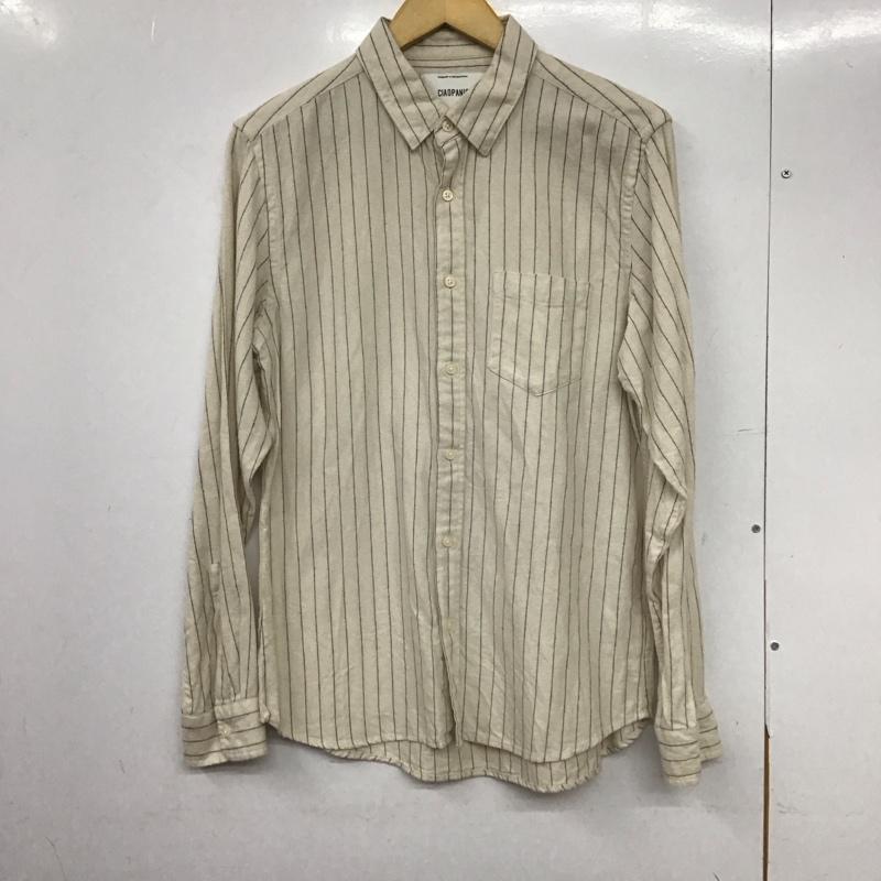 チャオパニック CIAOPANIC シャツ、ブラウス 長袖 長袖シャツ ストライプシャツ カラーシャツ M ストライプ アイボリー / アイボリー /  メンズ USED 古着 中古 10145993