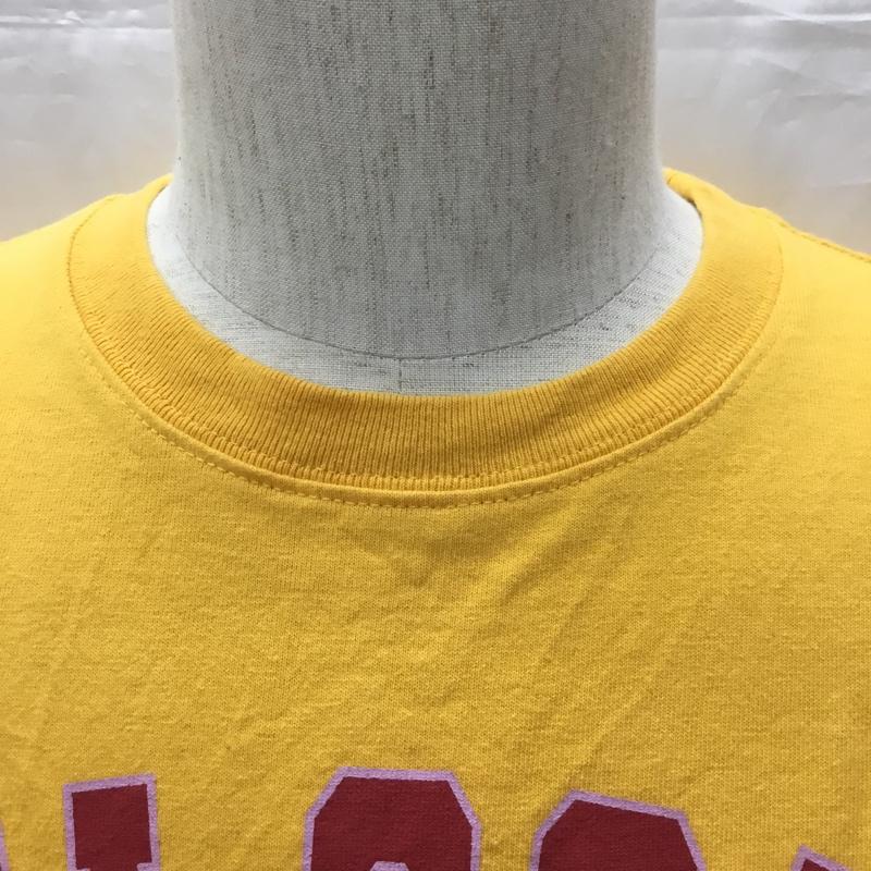 ミシママート MISHIMA MART カットソー 半袖 L ロゴ、文字 黄 / イエロー /  メンズ USED 古着 中古 10114114