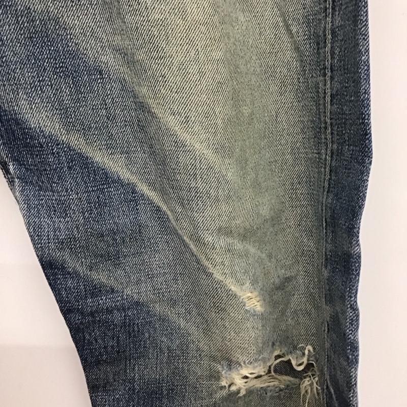 リーバイス Levi s パンツ デニム、ジーンズ デニムパンツ ストレートパンツ ダメージ加工パンツ カジュアルパンツ 36 無地 インディゴ / インディゴ /  メンズ USED 古着 中古 10109309