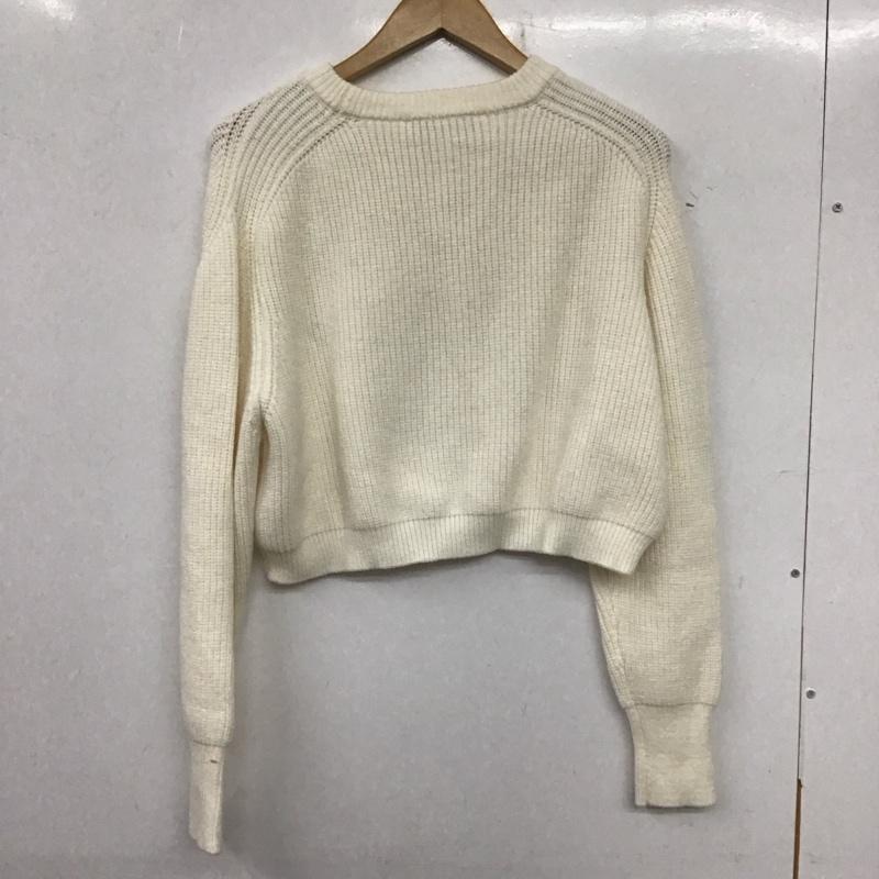 ザラ ZARA ニット、セーター 長袖 M 無地 白 / ホワイト /  レディース USED 古着 中古 10138154