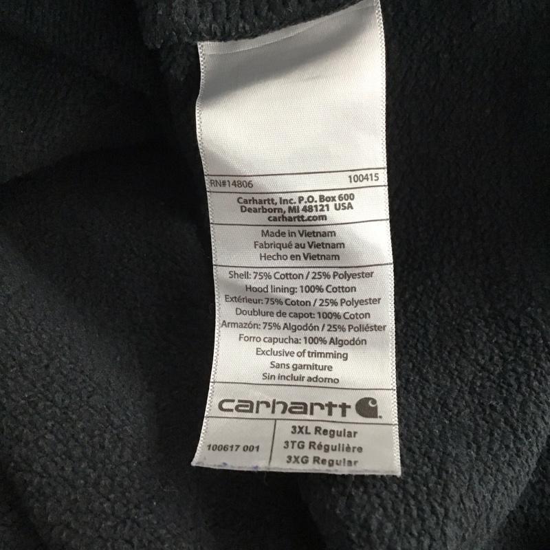 カーハート Carhartt パーカー 長袖 無地 黒 / ブラック /  メンズ USED 古着 中古 10145731