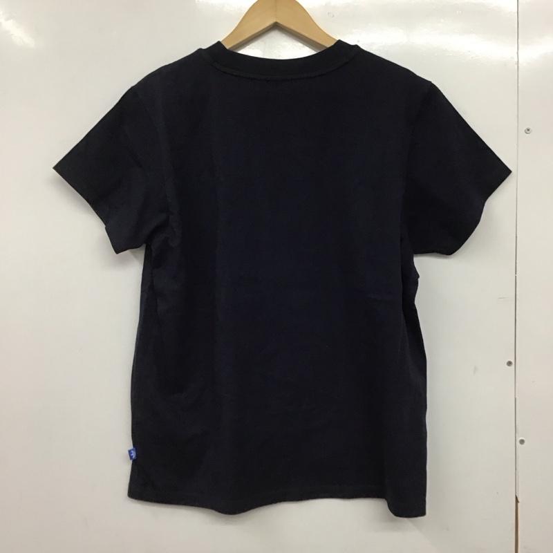 アディダス adidas Tシャツ 半袖 br9819 ビックシルエットTシャツ プリントTシャツ L ロゴ、文字 紺 / ネイビー /  レディース USED 古着 中古 10144795