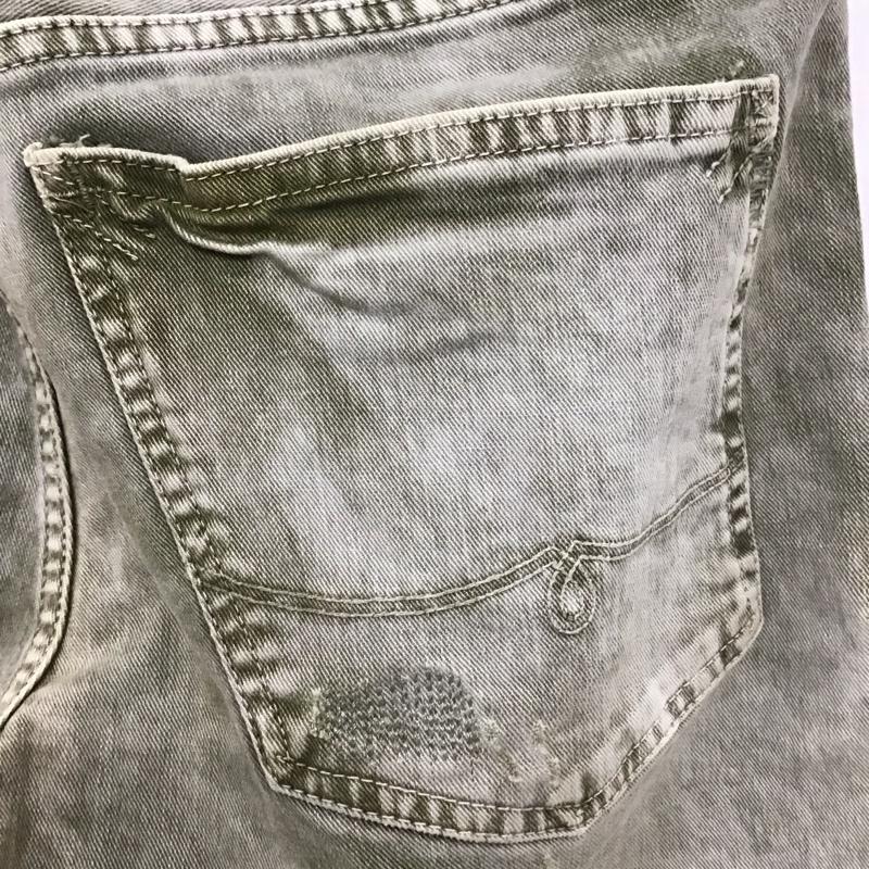 ポロラルフローレン POLO RALPH LAUREN パンツ デニム、ジーンズ デニムパンツ スリムパンツ ストレッチパンツ ジーンズ 30インチ ダメージ加工 カーキ / カーキ /  メンズ USED 古着 中古 10118438