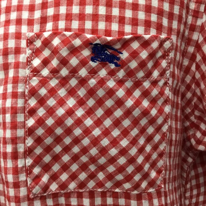 バーバリーブラックレーベル BURBERRY BLACK LABEL シャツ、ブラウス 半袖 半袖シャツ カラーシャツ 半袖カットソー チェックシャツ 3 チェック 白 / ホワイト / X 赤 / レッド /  メンズ USED 古着 中古 10119399