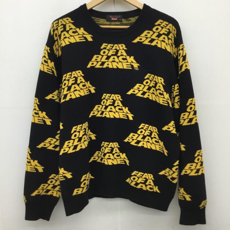 シュプリーム Supreme ニット、セーター 長袖 Supreme×UNDERCOVER　１８SS　Public　Enemy L 総柄 黒 / ブラック / X 黄 / イエロー /  メンズ USED 古着 中古 10120960