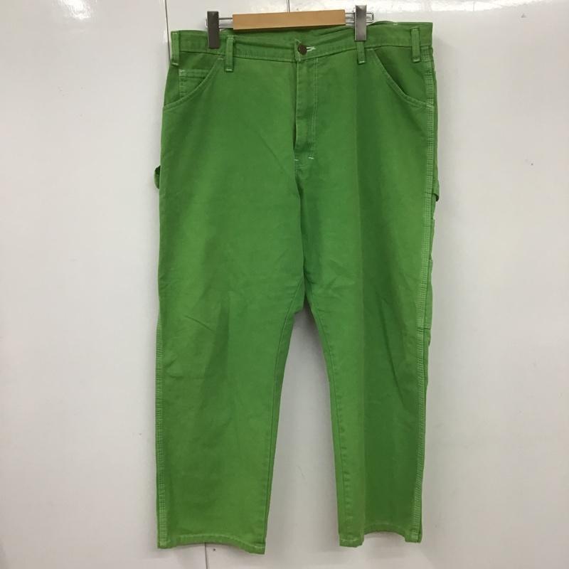 ディッキーズ Dickies パンツ デニム、ジーンズ デニムパンツ ワイドパンツ ストレートパンツ ワークパンツ 無地 緑 / グリーン /  メンズ USED 古着 中古 10105789