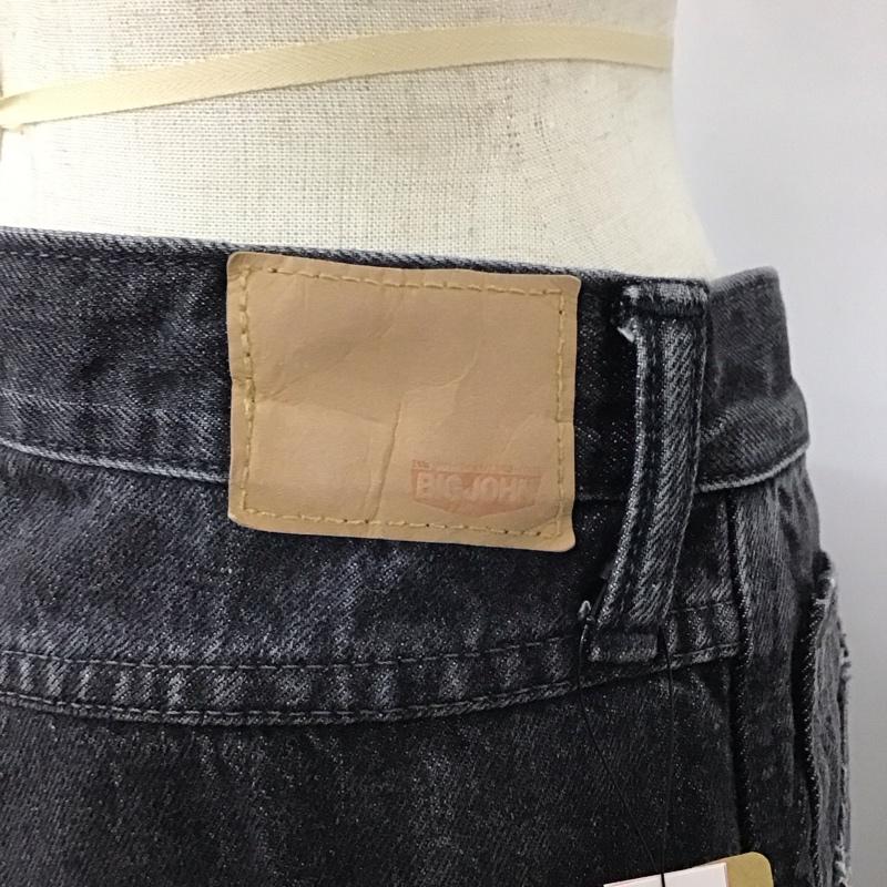 ビッグジョン Big John パンツ デニム、ジーンズ デニムパンツ ストレートパンツ ワイドパンツ カジュアルパンツ 27インチ 無地 黒 / ブラック /  レディース USED 古着 中古 10115180