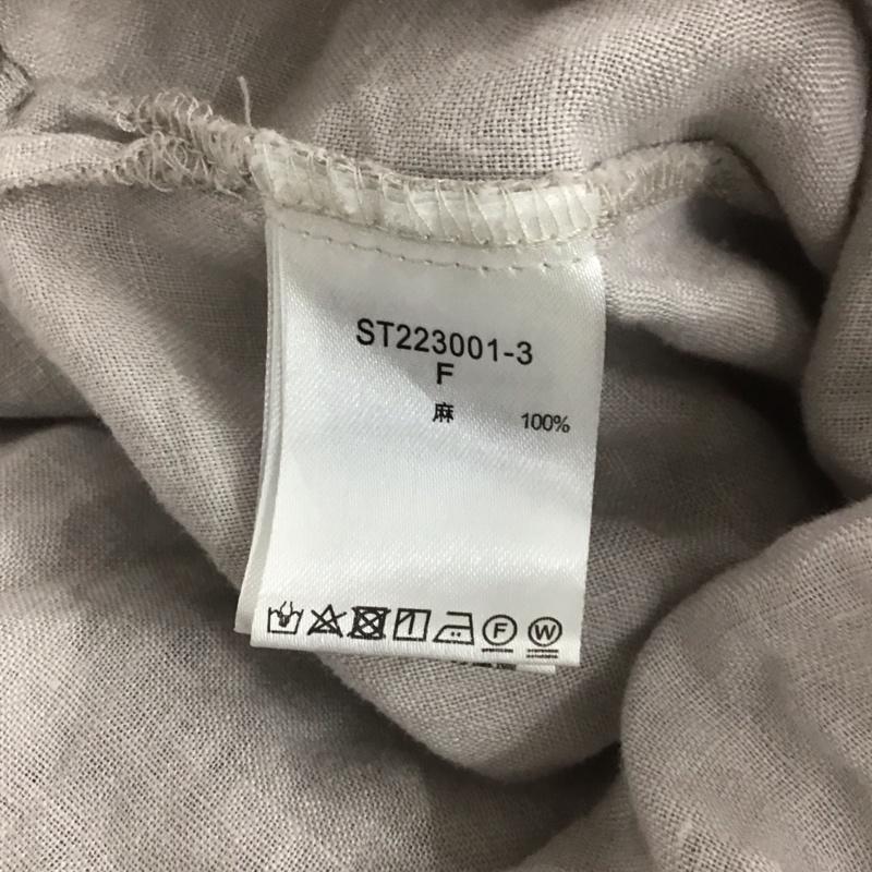 スタディオクリップ studio CLIP ワンピース ロングスカート ST223001-3 リネン バンドカラー FREE 無地 灰 / グレー /  レディース USED 古着 中古 10145908