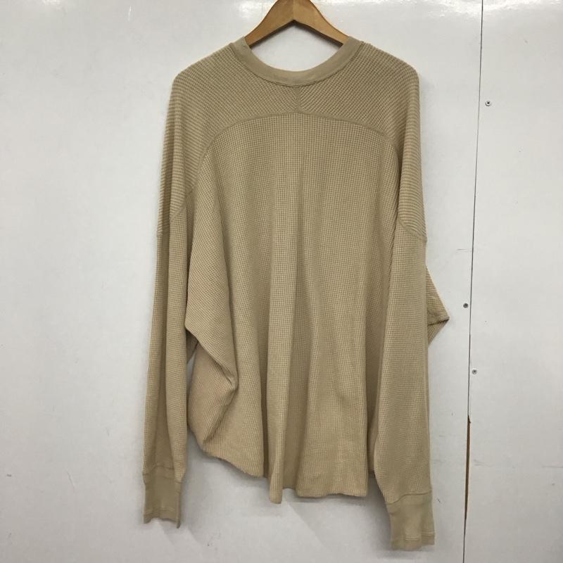 アメリカーナ AMERICANA カットソー 長袖 ワッフル 無地 ベージュ / ベージュ /  レディース USED 古着 中古 10148506