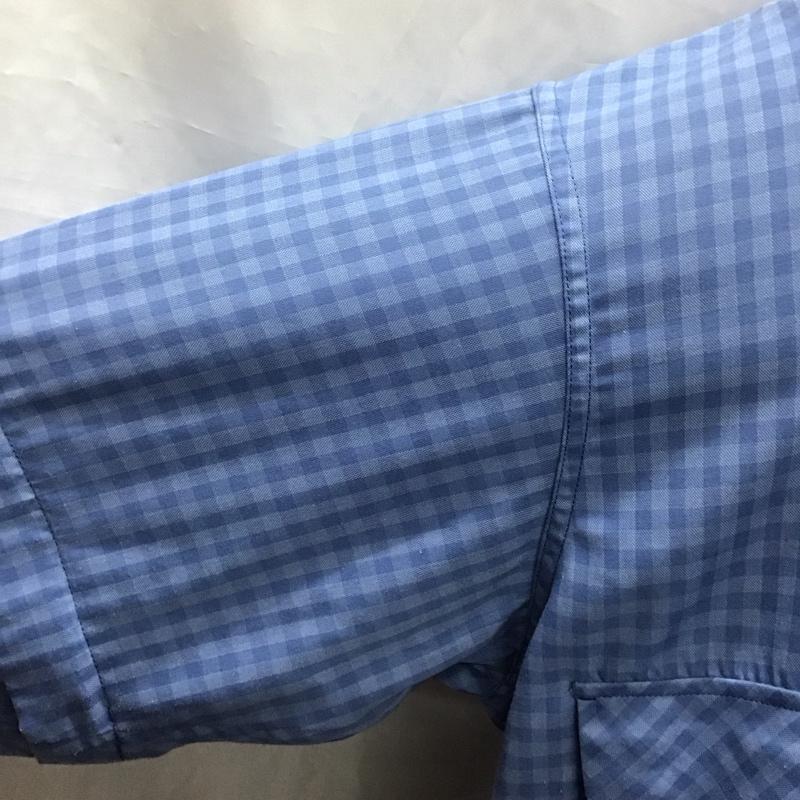 ダイワ ピアサーティナイン DAIWA PIER39 シャツ、ブラウス 長袖 be-90024 TECHSPORTSOPENCOLLARSHIRTSL/SMINIPLAIDS 長袖シャツ L チェック 青 / ブルー /  メンズ USED 古着 中古 10118539