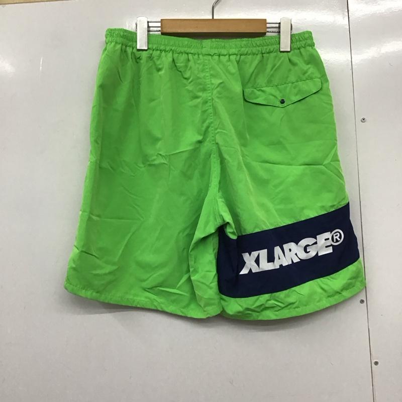 エクストララージ XLARGE パンツ ショートパンツ ショートパンツ ハーフパンツ カジュアルパンツ ナイロンパンツ L ロゴ、文字 緑 / グリーン /  メンズ USED 古着 中古 10142933