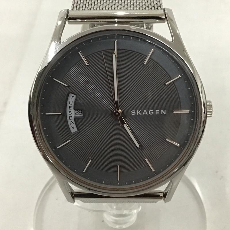 スカーゲン SKAGEN 腕時計 アナログ（クォーツ式） SKW6396 HOLST 箱有 ロゴ、文字 銀 / シルバー /  メンズ USED 古着 中古 10134348