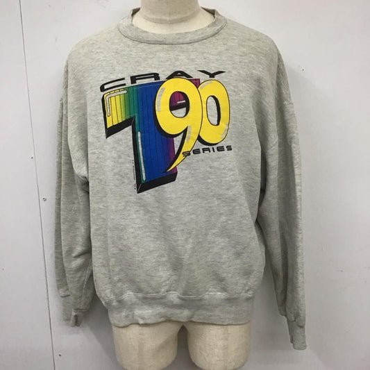 ジャージーズ JERZEES トレーナー 長袖 スウェット プリント XL ロゴ、文字 灰 / グレー /  メンズ USED 古着 中古 10119200