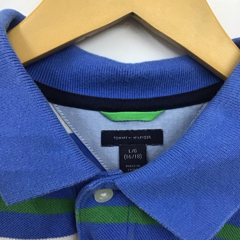 トミーヒルフィガー TOMMY HILFIGER ポロシャツ 半袖 半袖ポロシャツ 半袖カットソー カラーシャツ L ボーダー柄 マルチカラー / マルチカラー /  メンズ USED 古着 中古 10130145