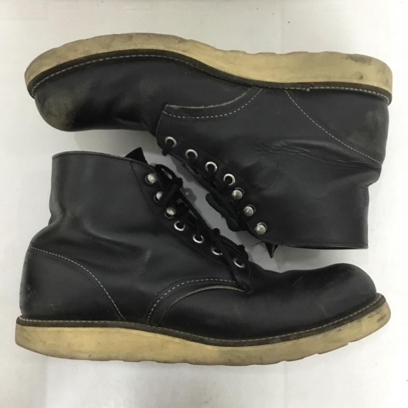 レッドウィング RED WING ブーツ ショートブーツ ワークブーツ 9.5 無地 黒 / ブラック /  メンズ USED 古着 中古 10140421