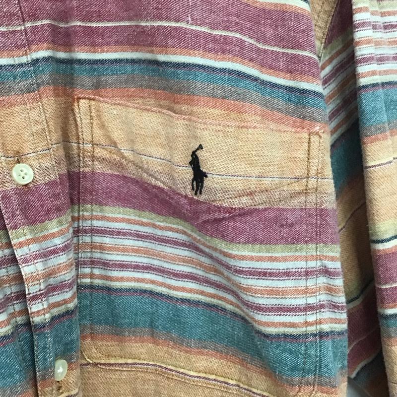 ラルフローレン RALPHLAUREN シャツ、ブラウス 長袖 長袖シャツ ボタンダウンシャツ カラーシャツ XL ボーダー柄 マルチカラー / マルチカラー /  メンズ USED 古着 中古 10147819