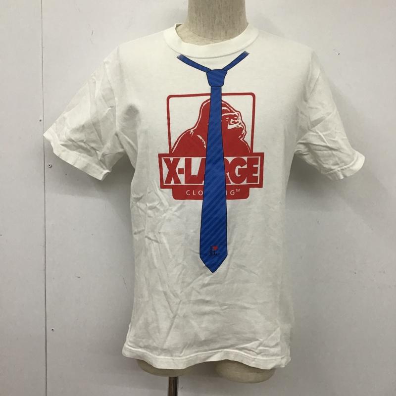 エクストララージ XLARGE Tシャツ 半袖 M ロゴ、文字 X プリント 白 / ホワイト /  メンズ USED 古着 中古 10106087