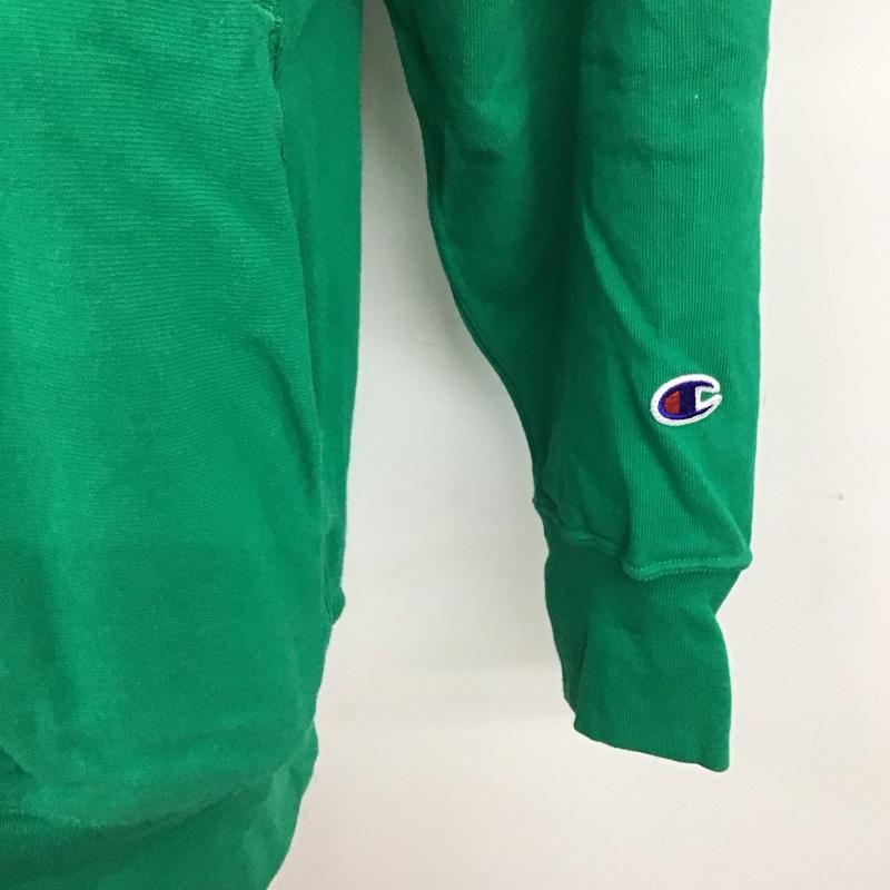 チャンピオン Champion トレーナー 長袖 cwsx403 スウェット クルーネックカットソー S ロゴ、文字 緑 / グリーン /  メンズ USED 古着 中古 10124659