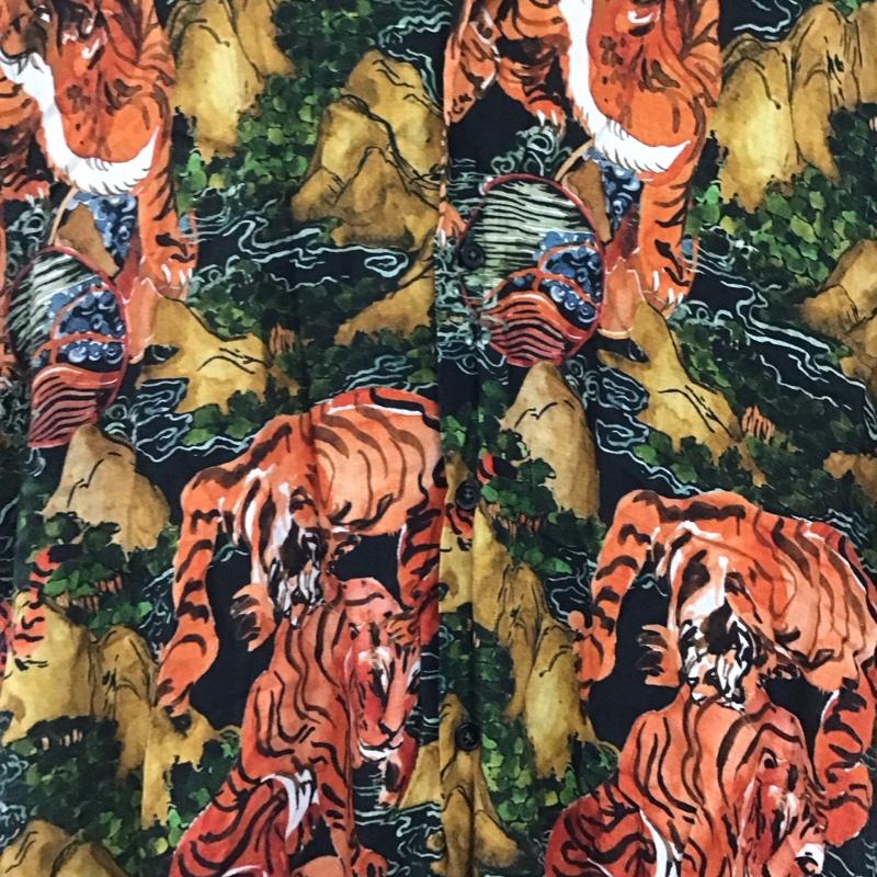 ザラ ZARA シャツ、ブラウス 半袖 半袖シャツ プリントシャツ カジュアルシャツ L プリント マルチカラー / マルチカラー /  メンズ USED 古着 中古 10136142