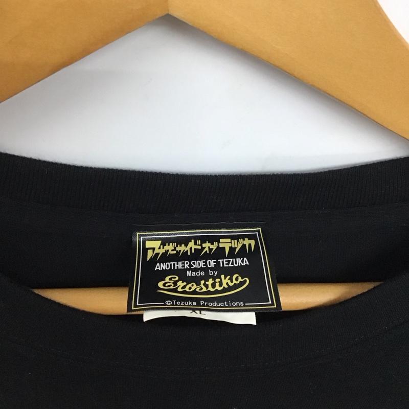 エロスティカ EROSTiKA Tシャツ 半袖 半袖カットソー プリントTシャツ クルーネックカットソー 手塚治虫 アポロの歌 XL プリント 黒 / ブラック /  メンズ USED 古着 中古 10134622
