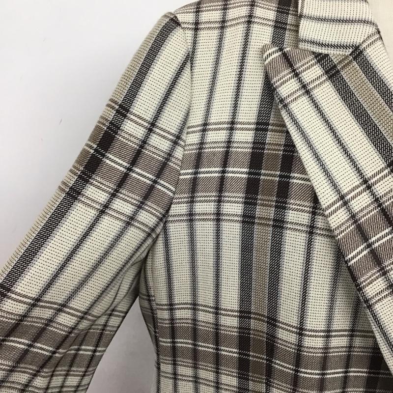 マウジー MOUSSY ジャケット、上着 ジャケット、ブレザー 010CSS30-0490 ダブルボタンジャケット 2 チェック 白 / ホワイト / X 茶 / ブラウン / X ダークブラウン / ダークブラウン /  レディース USED 古着 中古 10124979