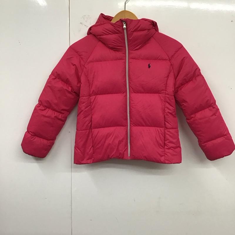 ポロラルフローレン POLO RALPH LAUREN ジャケット、上着 ジャケット、ブレザー キッズ ダウン フェザー M ワンポイント 桃 / ピンク /  ガールズ USED 古着 中古 10121585