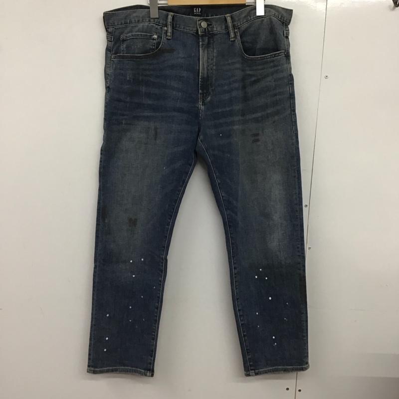 ギャップ GAP パンツ デニム、ジーンズ デニムパンツ スリムパンツ カジュアルパンツ ストレッチパンツ 36インチ ダメージ加工 インディゴ / インディゴ /  メンズ USED 古着 中古 10148344