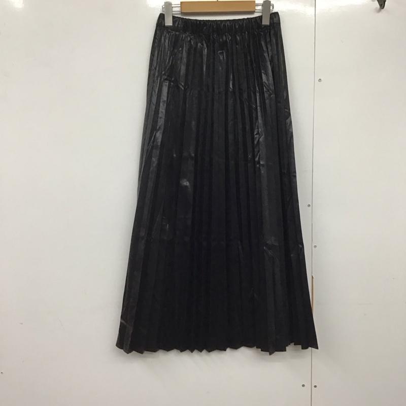 レプシィム LEPSIM スカート ロングスカート LPF51305RM グリッタープリーツスカート FREE 無地 黒 / ブラック /  レディース USED 古着 中古 10142004
