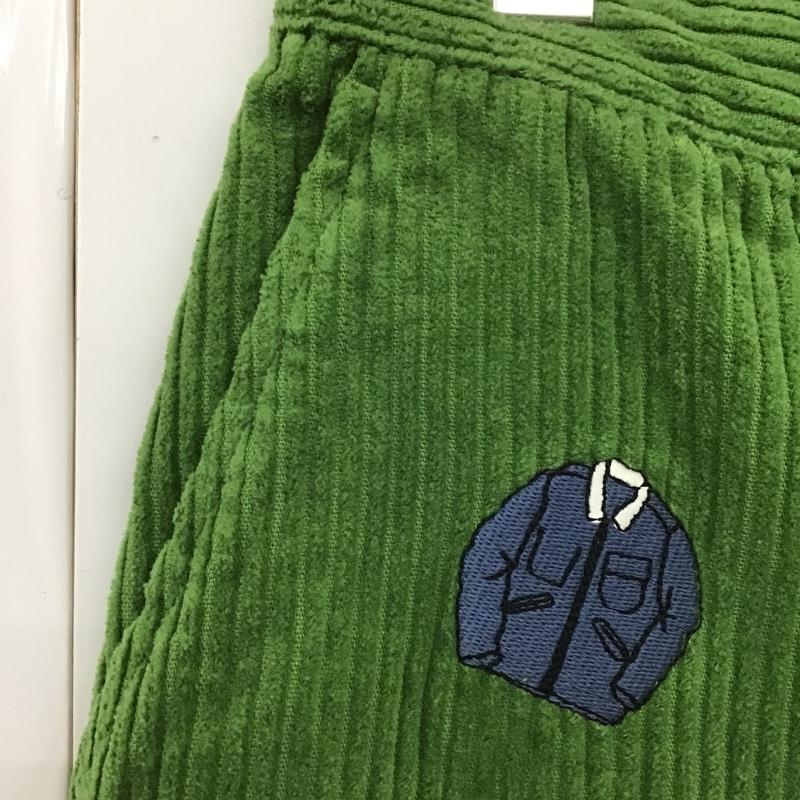 ギャップ GAP パンツ デニム、ジーンズ コーデュロイワイドパンツ seanwotherspoon コラボ カジュアルパンツ 総柄 29インチ ロゴ、文字 緑 / グリーン /  メンズ USED 古着 中古 10105833
