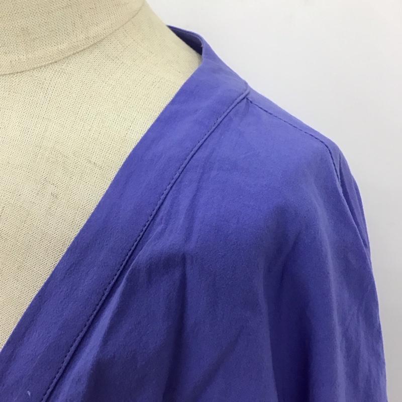 ローズバッド ROSE BUD カーディガン 長袖 600-9120013 ガウンコート ロング丈 FREE 無地 青 / ブルー /  レディース USED 古着 中古 10116470