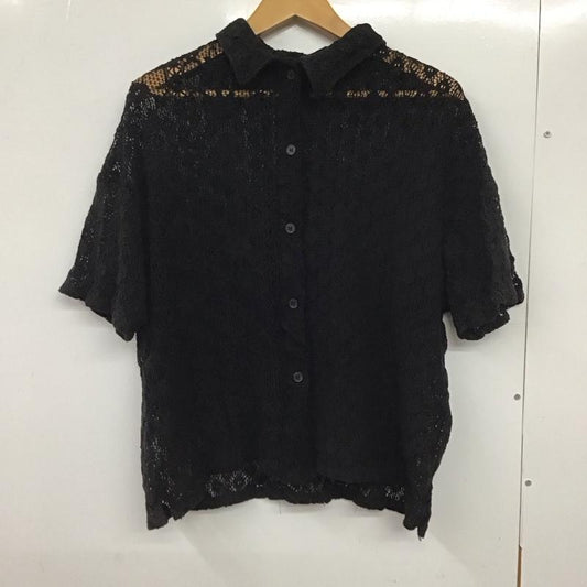 ニコアンド niko and... シャツ、ブラウス 半袖 無地 黒 / ブラック /  レディース USED 古着 中古 10132222