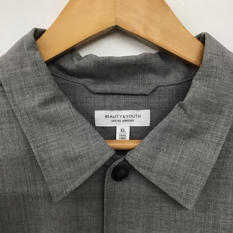 ビューティアンドユースユナイテッドアローズ BEAUTY&YOUTH UNITED ARROWS シャツ、ブラウス 長袖 1211-149-7424 オープンカラー ワイドフォルム シャツ XL 無地 灰 / グレー /  メンズ USED 古着 中古 10145658