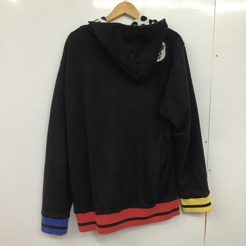 ステューシー STUSSY パーカー 長袖 ジップアップパーカー リバーシブル XL ロゴ、文字 X ドット 黒 / ブラック / X 白 / ホワイト /  メンズ USED 古着 中古 10144856