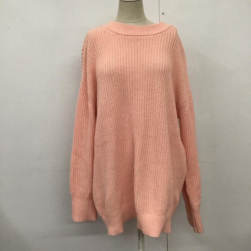 ジーナシス JEANASIS ニット、セーター 長袖 JS064190CF FREE 無地 桃 / ピンク /  レディース USED 古着 中古 10124021