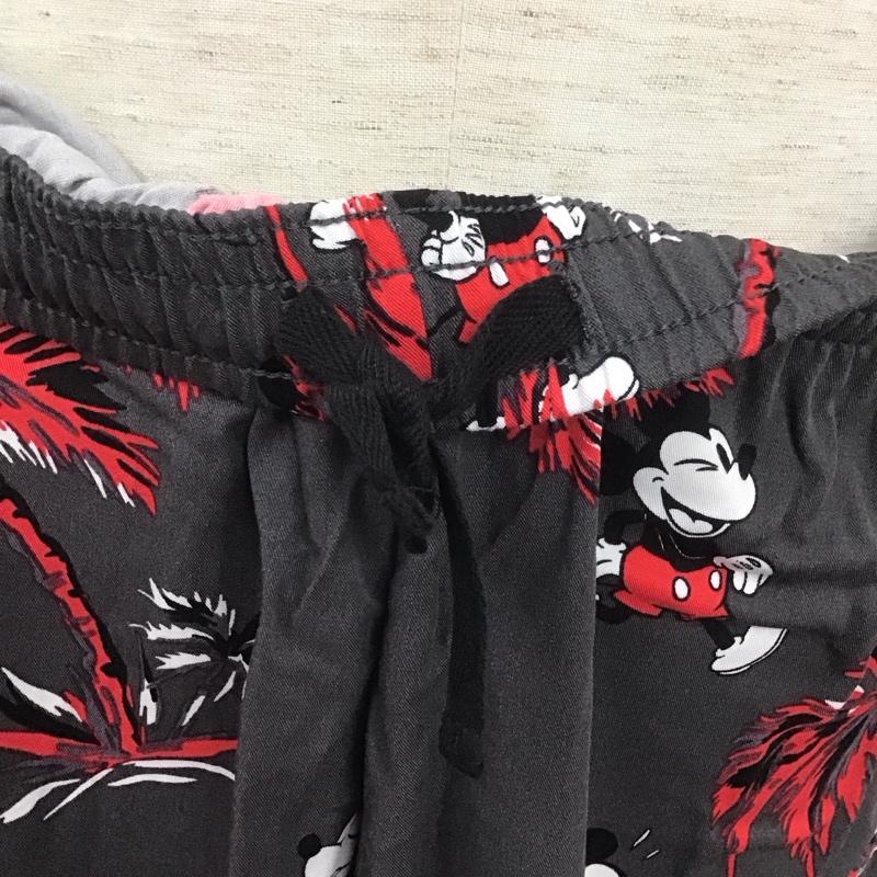 ジーユー GU セットアップ セットアップ 372-334415 GU×UNDERCOVER パジャマ ミッキー セットアップ 半袖シャツ ハーフパンツ L プリント 黒 / ブラック /  メンズ USED 古着 中古 10107094
