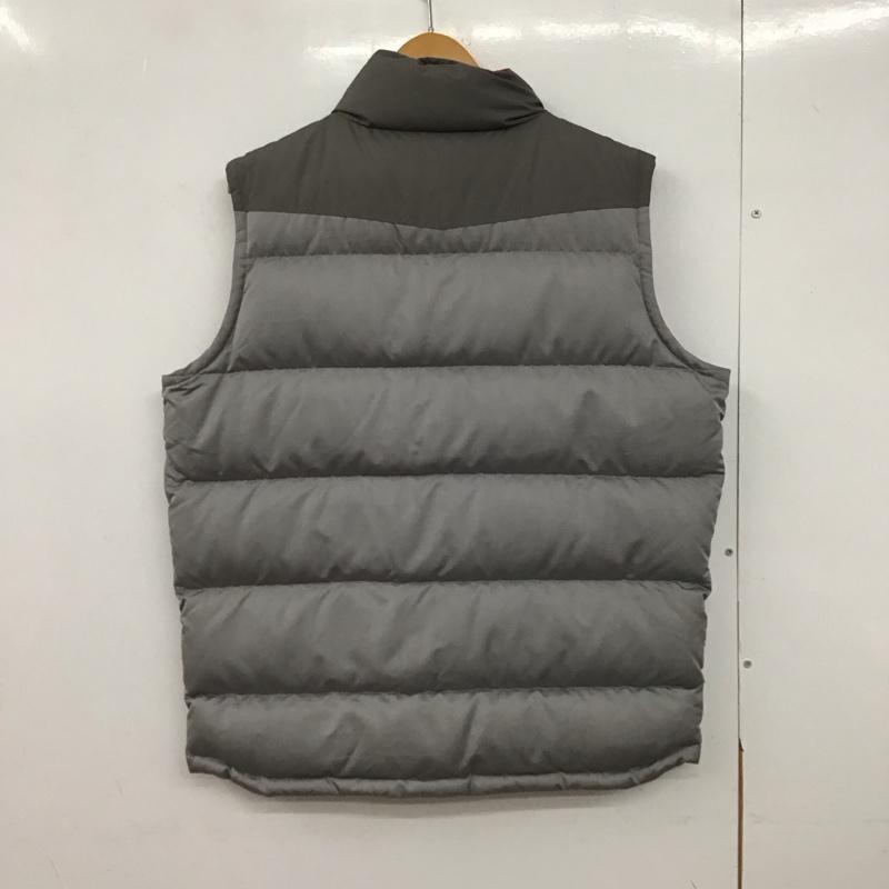 パタゴニア patagonia ベスト ベスト ダウンベスト ノースリーブ 前ボタン L ロゴ、文字 灰 / グレー /  メンズ USED 古着 中古 10146736