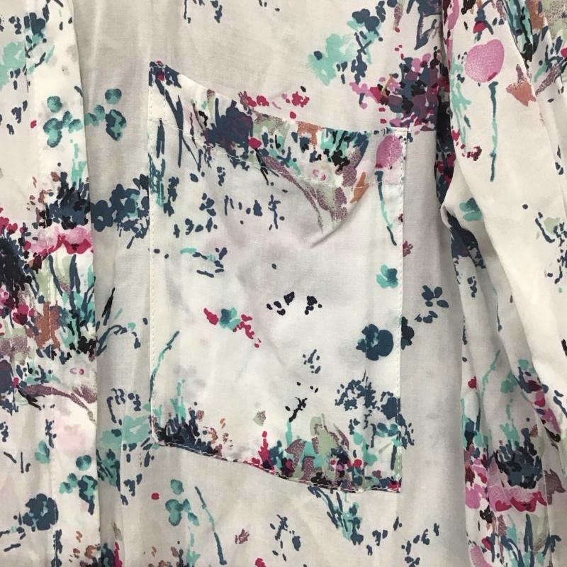 ザラベーシック ZARA BASIC ワンピース ひざ丈スカート XS 総柄 X 花柄 白 / ホワイト /  レディース USED 古着 中古 10130396