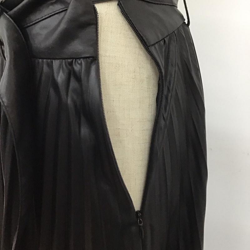 ザラ ZARA スカート ロングスカート 2969 278 800 フェイクレザー プリーツ XS 無地 黒 / ブラック /  レディース USED 古着 中古 10109736